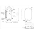 Conjunto espejo Comad Apollo 2 LUSTRO LED CZARNE APOLLO 2 900X500, armario Comad Adel Oak ADEL OAK 82-60-B-2S, ADEL OAK 80-01-B-1D, NATURE WOTAN 89-140-46 M, UM-6289MAGIC50DP, XILO BLACK 81-01-A