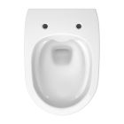 Conjunto taza de inodoro con asiento de cierre suave Cersanit Luna S701-871, conjunto de marco y pulsador Cersanit S701-779