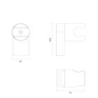 Conjunto alcachofa de ducha Oltens Ume 37106810, soporte de ducha Oltens Gide 37403810, 37203800