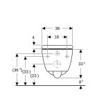 Conjunto taza de inodoro con asiento de cierre suave Geberit iCon 503.046.00.1, marco empotrado Geberit Duofix 111.320.00.6, 111.815.00.1, 156.050.00.1