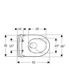 Conjunto taza de inodoro con asiento de cierre suave Geberit iCon 503.046.00.1, marco empotrado Geberit Duofix 111.320.00.6, 111.815.00.1, 156.050.00.1