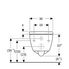 Conjunto conjunto taza de inodoro + tapa Geberit iCon 503.048.00.1, marco empotrado Geberit Duofix 111.320.00.6