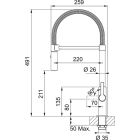 Conjunto grifo de cocina Franke Maris Slim Semi-Pro 115.0728.396, dispensador de líquidos Franke Active SM 119.0547.906