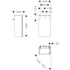 Conjunto armario Hansgrohe Xilesa E 54244780, lavabo Hansgrohe Xelu Q 60314450