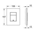 Conjunto marco empotrado Grohe Solido 38971000, botón de descarga Grohe Even 38966KV0