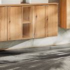 Conjunto armario Comad Line Reed Green LINE REED GREEN D 82-60-2S, armario Comad Nova Oak NOVA OAK 81-20-39, NOVA OAK A 89-80