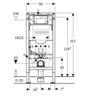 Conjunto conjunto taza de inodoro + tapa Geberit iCon 503.048.00.1, marco empotrado Geberit Duofix 111.320.00.6