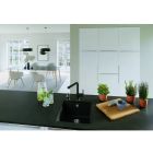 Conjunto fregadero de granito Blanco Rotan 400-U 526097, grifo de cocina Blanco Mida 517742, 137267