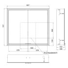 Conjunto armario Kronenbach Cube 2.0 KB100205CR, marco para instalación empotrada de espejo Colador para desagüe Kronenbach Cube 2.0 NU1000030NU