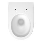Conjunto taza de inodoro con asiento de cierre suave Cersanit Crea S701-927, conjunto de marco y pulsador Cersanit S701-779