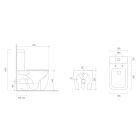 Conjunto taza de inodoro compacto Oltens Hamnes 44001000, tapa de inodoro Oltens Hamnes 45111000