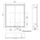 Conjunto armario Kronenbach Cube 2.0 KB100224MB, marco para instalación empotrada de espejo Colador para desagüe Kronenbach Cube 2.0 NU1000029NU