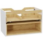 Conjunto estructura de armario Excellent Tuto 2.0 MLEX.2171.800.WHBL, encimera sobre armario Excellent Tuto 2.0 MLEX.2111.800.WH, MLEX.2151.800.03.WH