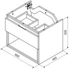 Conjunto estructura de armario Excellent Tuto 2.0 MLEX.2171.800.GRBL, encimera sobre armario Excellent Tuto 2.0 MLEX.2111.800.GR, MLEX.2151.800.01.GR
