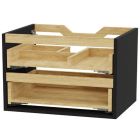Conjunto estructura de armario Excellent Tuto 2.0 MLEX.2172.800.BKBL, lavabo Excellent Pik CEEX.6517.800.WH, MLEX.2151.800.01.BK