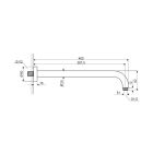 Conjunto grifo de bañera y ducha Excellent Pi AREX.1240.02AB, conexión de manguera con asa Excellent Pi AREX.1241AB, AREX.3025AB, AREX.3140AB, AREX.SH.023AB