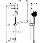 Conjunto grifo para ducha Hansgrohe Vernis Blend 71640670, grifo para lavabo Hansgrohe Vernis Blend 71580670, 28044670