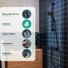 Conjunto grifo para ducha Hansgrohe Vernis Blend 71640670, grifo para lavabo Hansgrohe Vernis Blend 71580670, 28044670