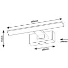 Conjunto espejo Elita Sote RE065800000010, lámpara de pared Rabalux Loric 75023