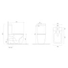 Conjunto taza de inodoro compacto Oltens Hamnes 44501000, tapa de inodoro Oltens Hamnes 45111000