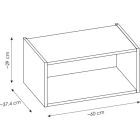 Conjunto armario Comad Nova Cashmere NOVA CASHMERE 82-60-40-1S, estantería Comad Nova Coast Evoke COAST EVOKE UN 81-60-29, NATURE COAST EVOKE 89-60-40 M