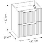 Conjunto armario Comad Nova Coast Evoke NOVA COAST EVOKE 82-50-40-2S, lavabo Comad Gaja UN-GAJA35-SW 78570A(35), NOVA OAK A 89-50