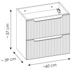 Conjunto armario Comad Nova Coast Evoke NOVA COAST EVOKE 82-60-40-2S, lavabo Comad Sky 3 SKY 3 60CM DP (E-8099-3-60)