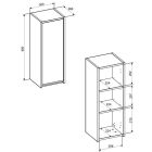 Conjunto armario Comad Aster Green ASTER GREEN 80-30-1D, estantería Comad Dalia Cashmere CREMONA UN 83-20-80