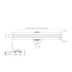 Conjunto cubierta para desagüe lineal Oltens Langan Slim 30018910, rejilla de desagüe lineal Oltens Langan Slim 30014300