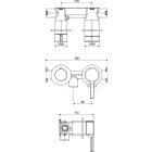 Conjunto grifo de bañera y ducha Excellent Pi AREX.1240.02CB, conexión de manguera con asa Excellent Pi AREX.1241CB, AREX.1242CB, AREX.SH.023CB