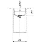 Conjunto fregadero de granito Franke Kanon 125.0749.646, grifo de cocina Franke Lina 115.0626.082