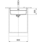 Conjunto fregadero de granito Franke Kanon 125.0749.659, grifo de cocina Franke Lina 115.0693.229
