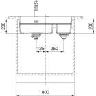 Conjunto fregadero de granito Franke Kanon 125.0749.684, grifo de cocina Franke Lina 115.0626.020