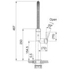 Conjunto grifo de cocina Franke Pescara 115.0741.723, dispensador de líquidos Franke Atlas 112.0717.105