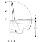 Conjunto marco empotrado Geberit Duofix 111.320.00.6, taza de inodoro Geberit iCon 503.233.00.1, 111.815.00.1, 156.050.00.1