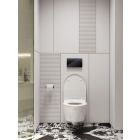Conjunto taza de inodoro Geberit iCon 503.232.00.1, marco empotrado Tece Base 9400407