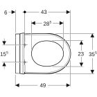 Conjunto taza de inodoro Geberit iCon 503.232.00.1, marco empotrado Tece Base 9400407