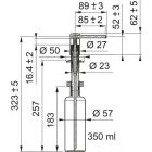 Conjunto grifo de cocina Franke Urban 115.0627.524, dispensador de líquidos Franke Comfort 112.0753.277