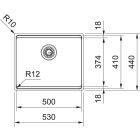 Conjunto fregadero de acero Franke Box 127.0749.858, grifo de cocina Franke Eos 115.0590.045