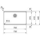Conjunto fregadero de acero Franke Box 127.0749.859, grifo de cocina Franke Smart Glenda 115.0747.475