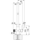 Conjunto grifo de cocina Franke Lina 120.0730.807, filtro para fregadero Franke Clear Water 150.0730.809
