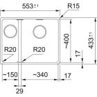 Conjunto fregadero de granito Franke Maris 125.0740.839, grifo de cocina Franke Lina 115.0626.020