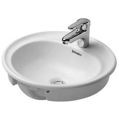 Duravit Manua lavabo 48x48 cm circular empotrado blanco 5220480000