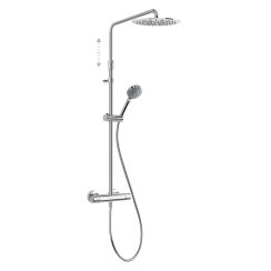 Tres Lex-Tres conjunto de ducha a pared con termostato con rociador con efecto lluvia cromo 1.90.214