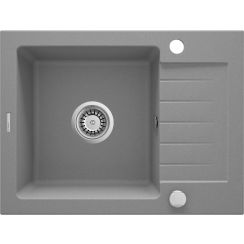 Deante Zorba fregadero de granito 58x44 cm gris/grafito/ónix ZQZ_S11A