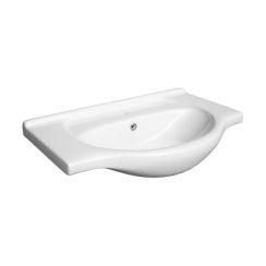 Defra Roberto lavabo 75x48 cm semicircular para mueble blanco 1523
