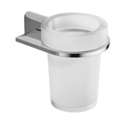 Excellent Kobo recipiente para cepillos de dientes blanco-cromo DOEX.1704CR