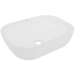 Rea Belinda Slim lavabo 46.5x33.5 cm rectangular sobre encimera blanco REA-U6521