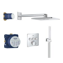 Grohe Grohtherm SmartControl conjunto de ducha empotrado con termostato con rociador con efecto lluvia cromo 34706000