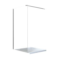 Besco Aveo Walk-In ścianka prysznicowa 120 cm chrom/szkło przezroczyste AV-120-195-C